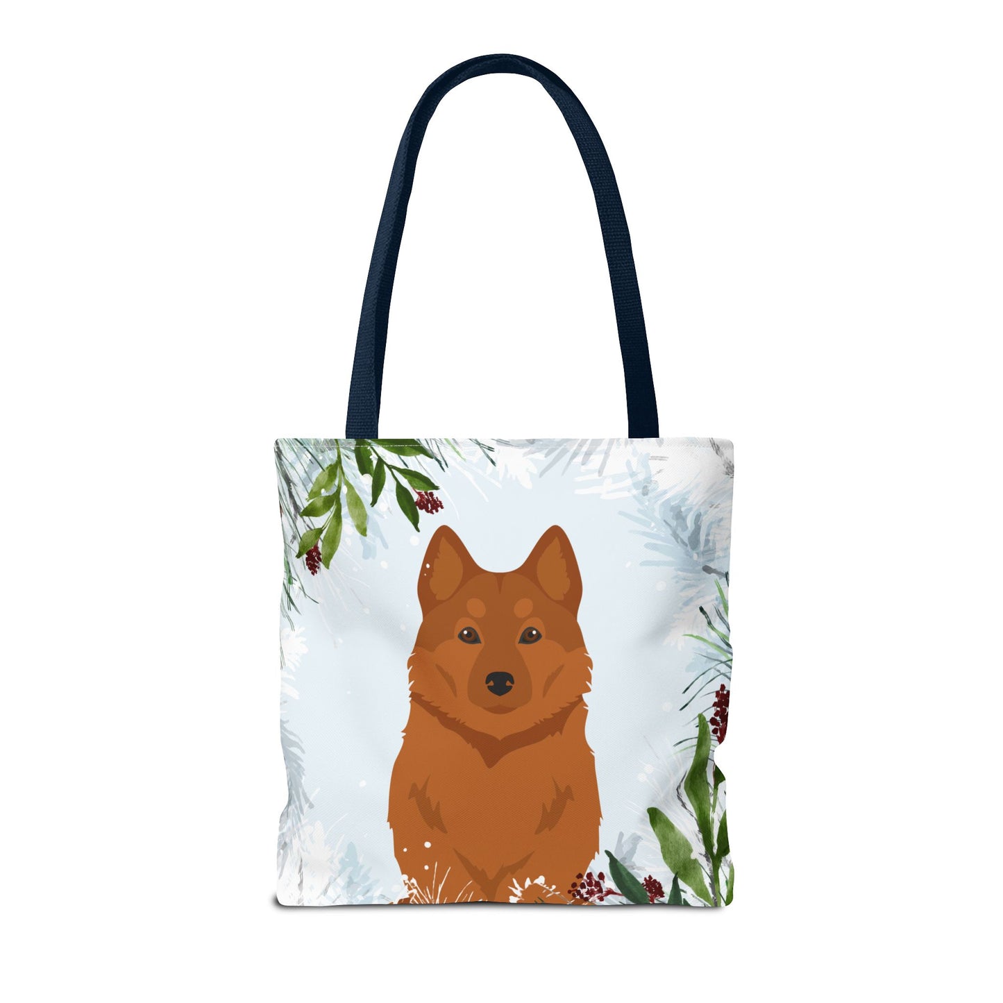 Finnish Spitz Dog Christmas Holiday Tote Bag 16x16