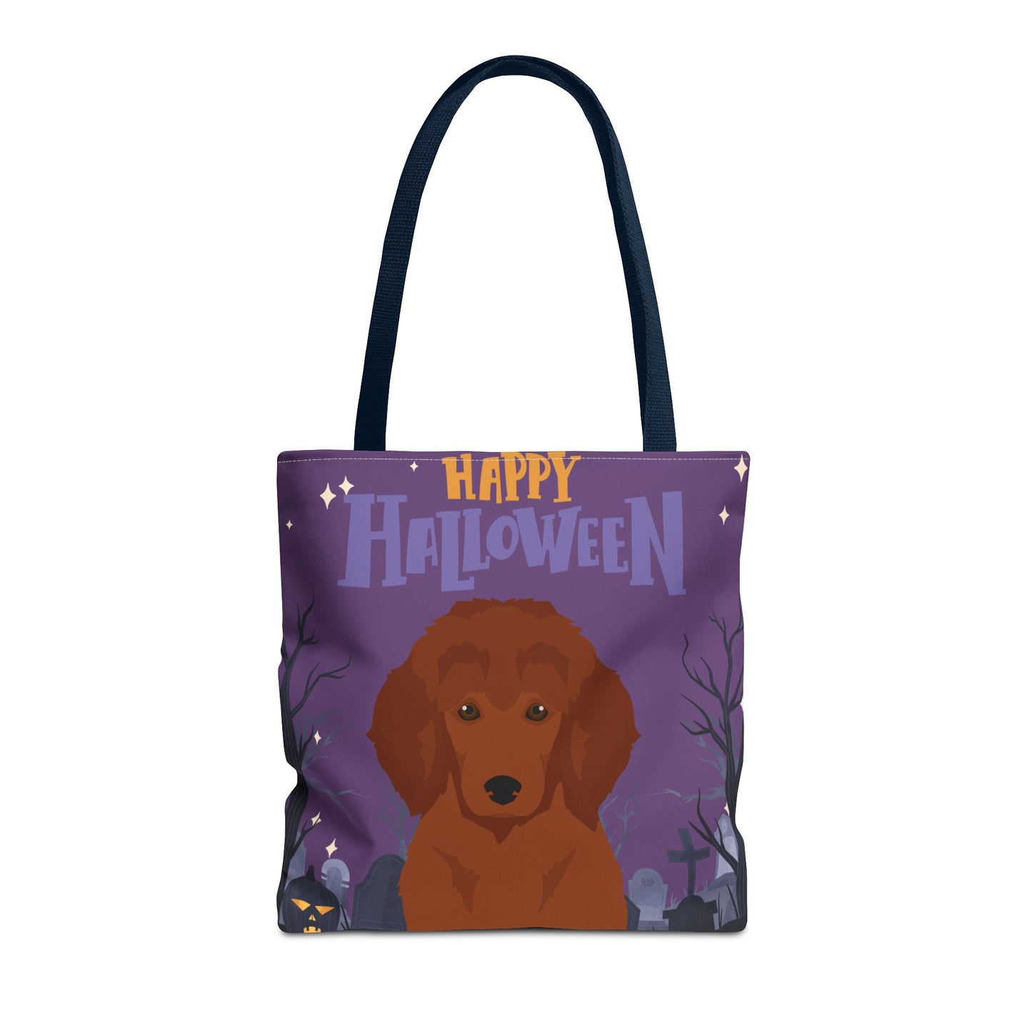Poodle Dog Happy Halloween Tote Bag 16x16