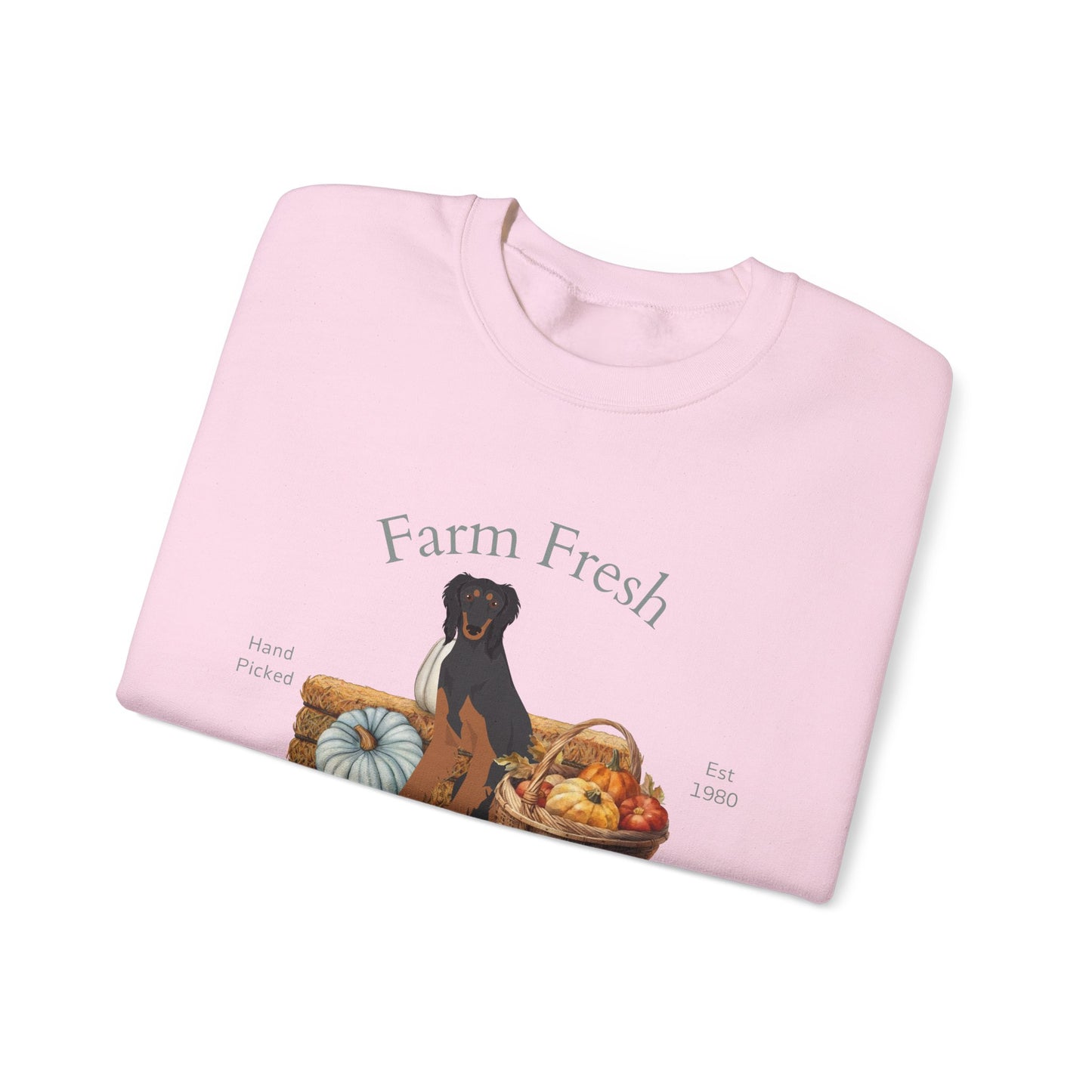 Saluki Dog Fall Farm Fresh Unisex Heavy Blend Crewneck Sweatshirt