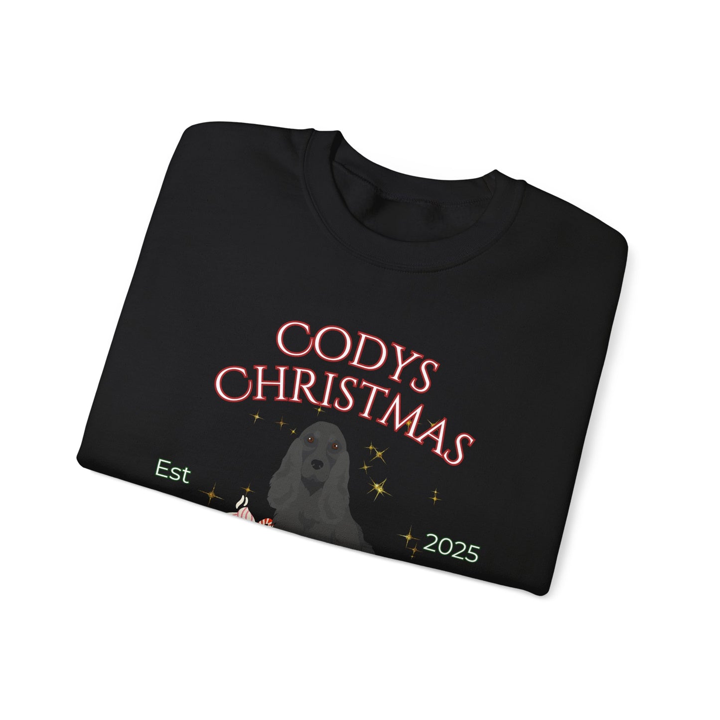 English Cocker Spaniel Dog Christmas Social Club Unisex Heavy Blend Crewneck Sweatshirt Custom Name