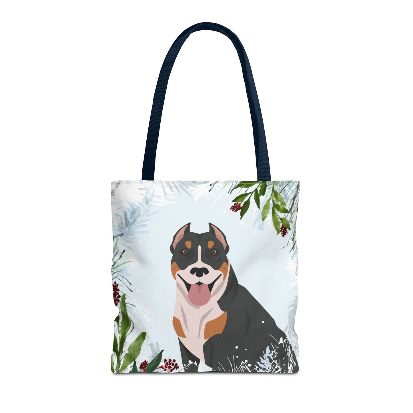 Pit Bull Dog Christmas Holiday Tote Bag 16x16