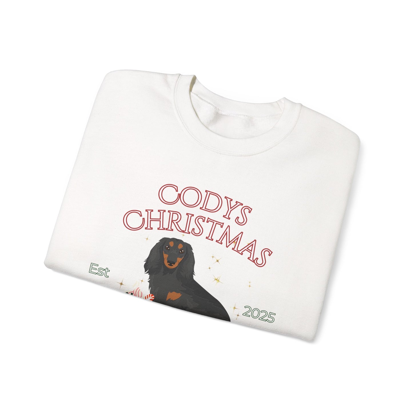 Dachshund Dog Christmas Social Club Unisex Heavy Blend Crewneck Sweatshirt Custom Name