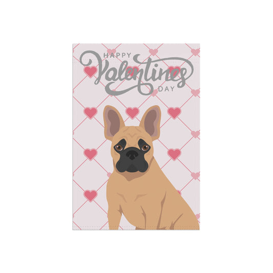 French Bulldog Dog Valentines Day Garden Flag