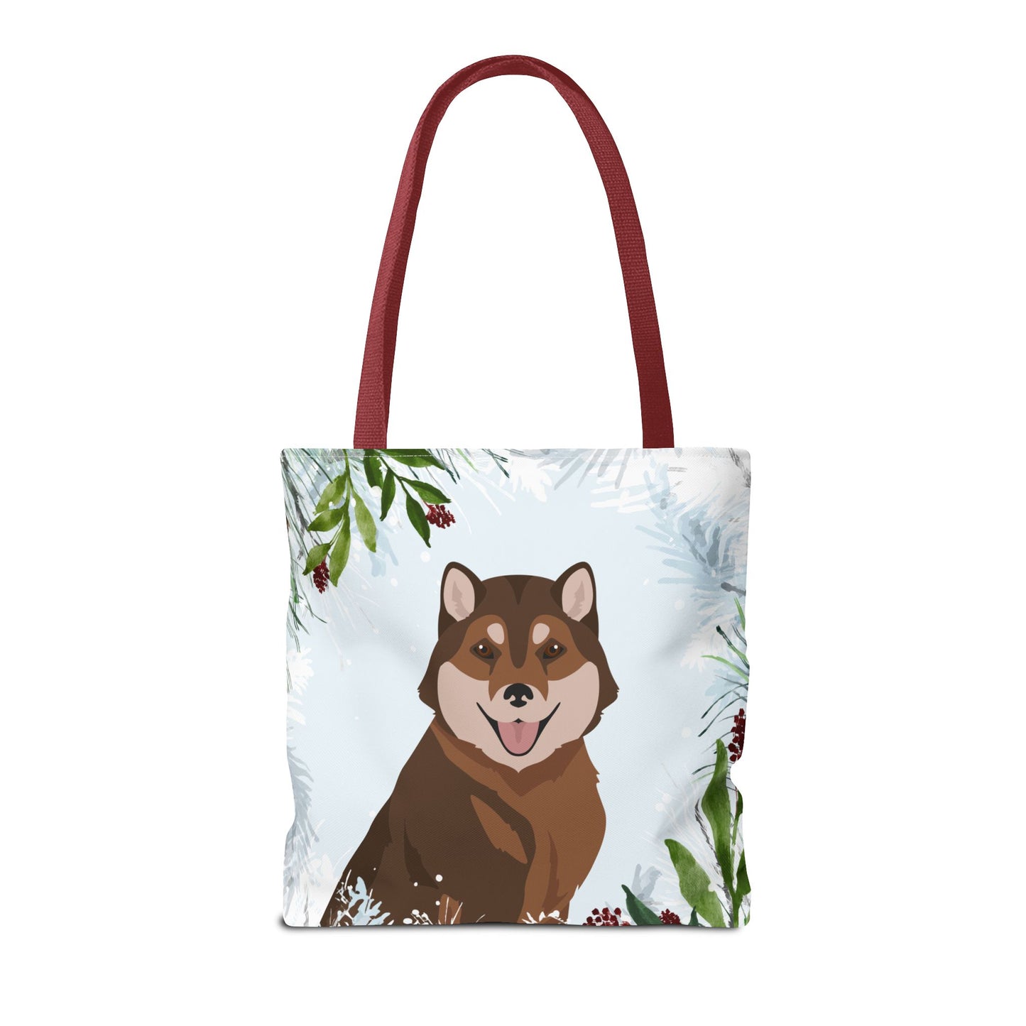 Hokkaido Dog Christmas Holiday Tote Bag 16x16