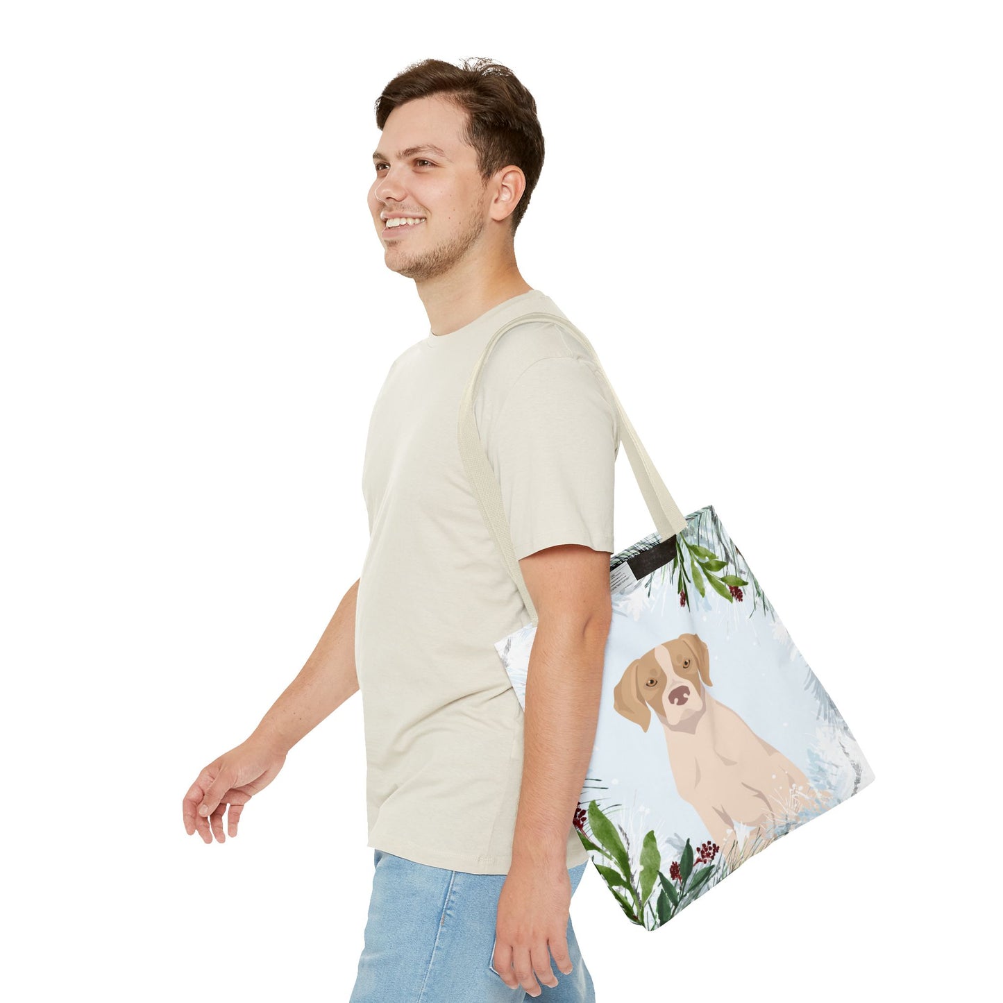 Pointer Dog Christmas Holiday Tote Bag 16x16