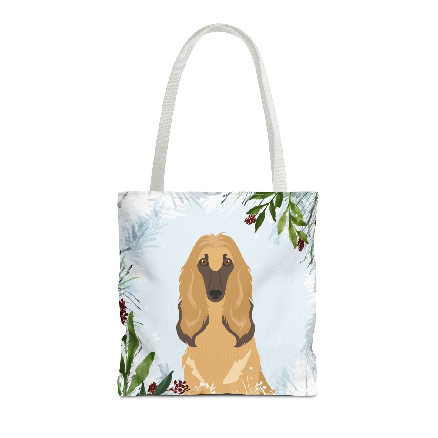 Afghan Hound Dog Christmas Holiday Tote Bag 16x16