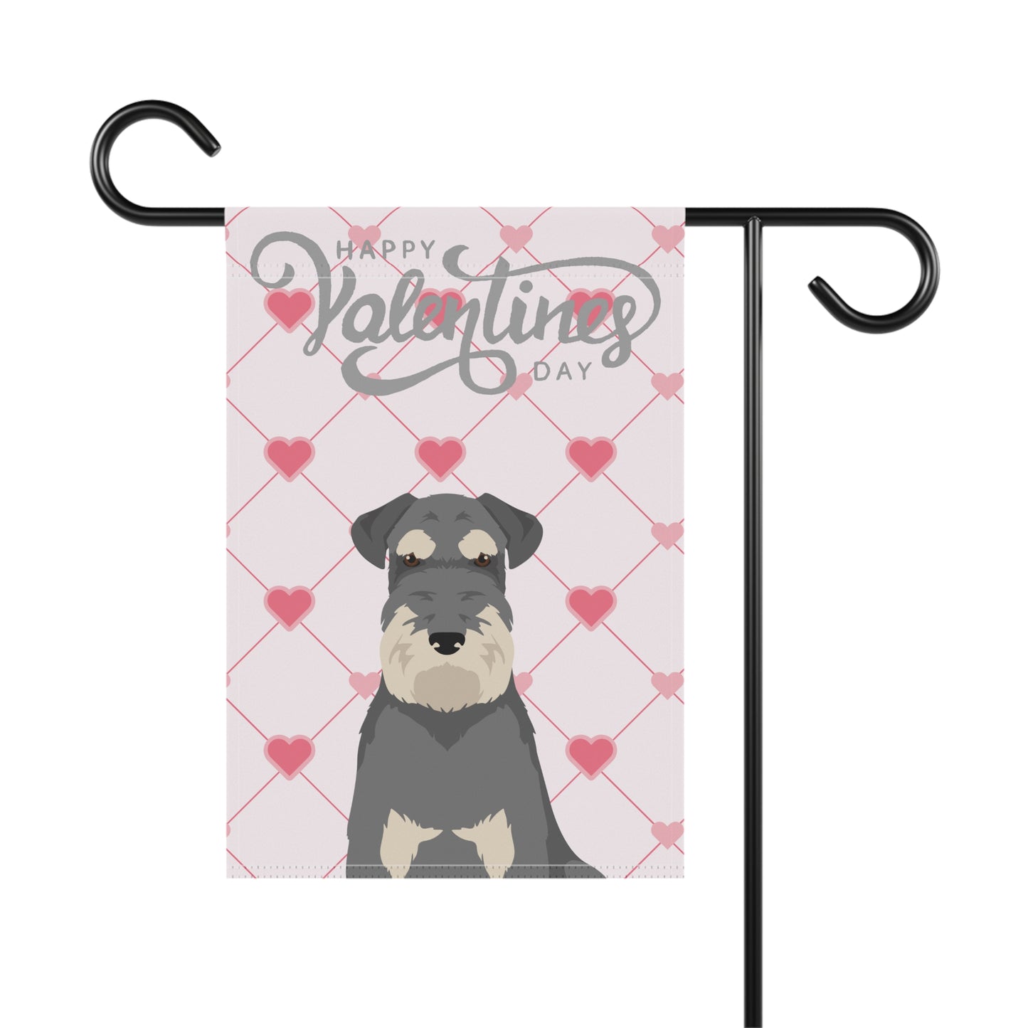 Schnauzer Dog Valentines Day Garden Flag