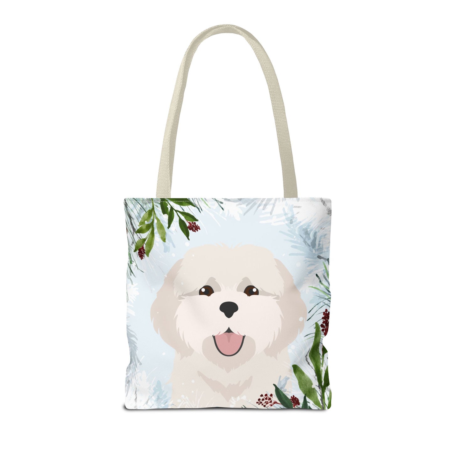 Coton De Tulear Dog Christmas Holiday Tote Bag 16x16