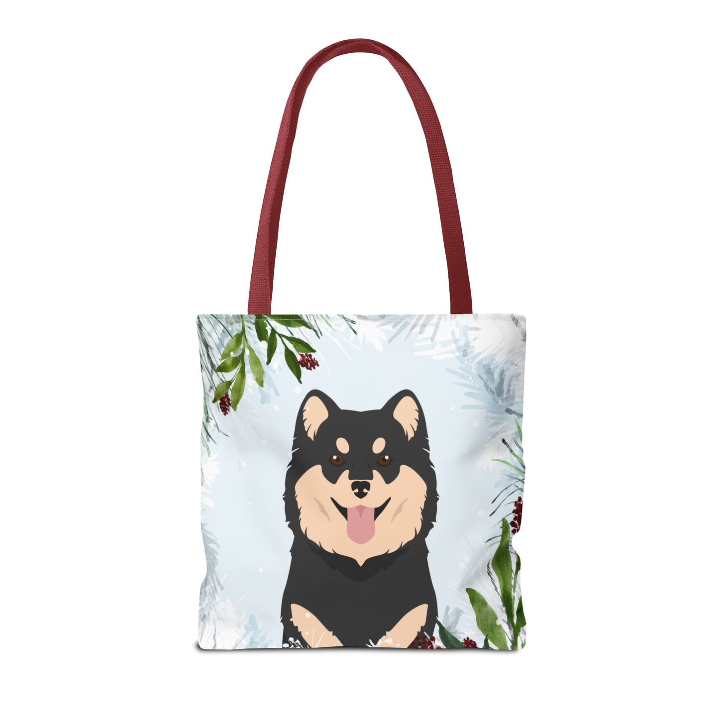 Finnish Lapphund Dog Christmas Holiday Tote Bag 16x16