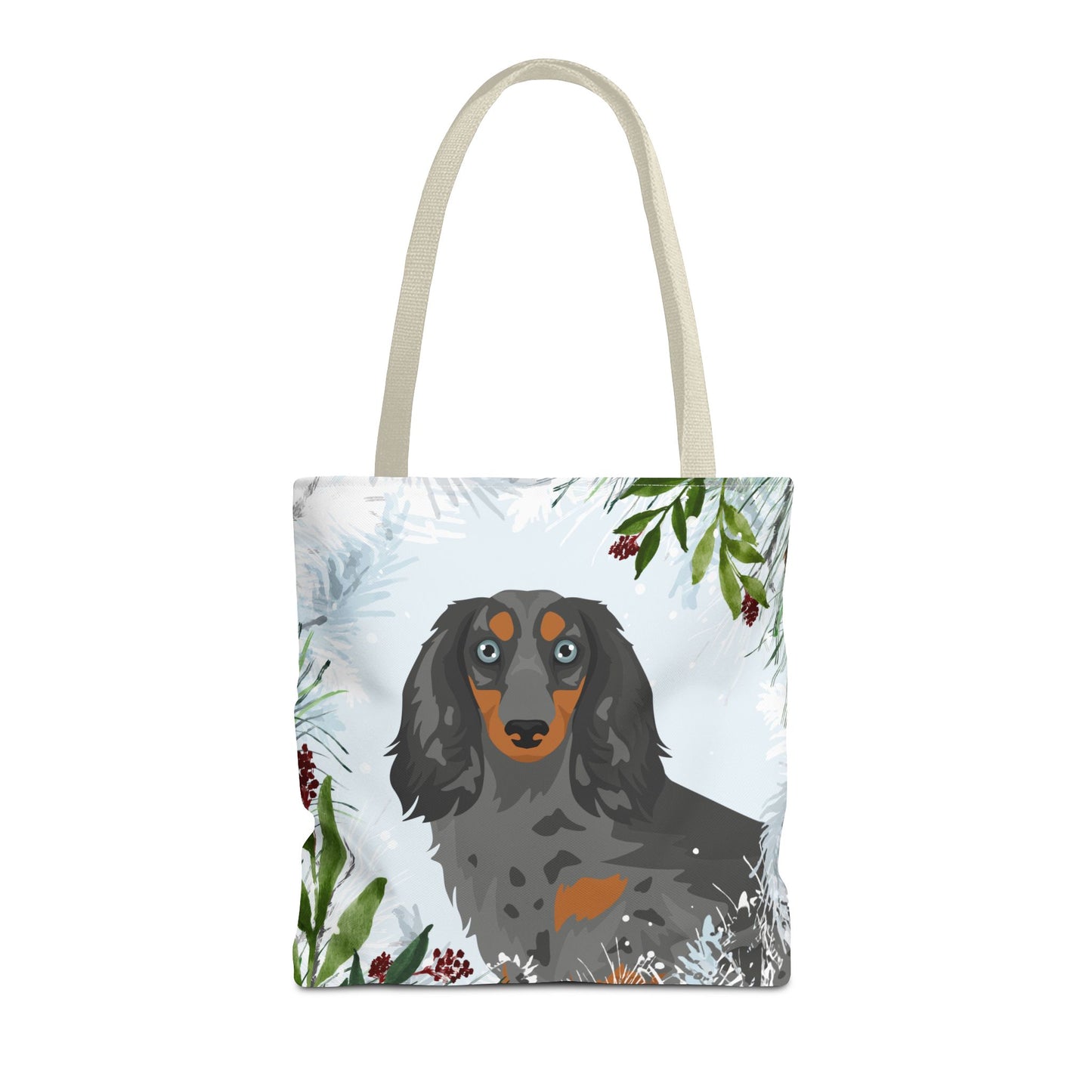 Dachshund Dog Christmas Holiday Tote Bag 16x16