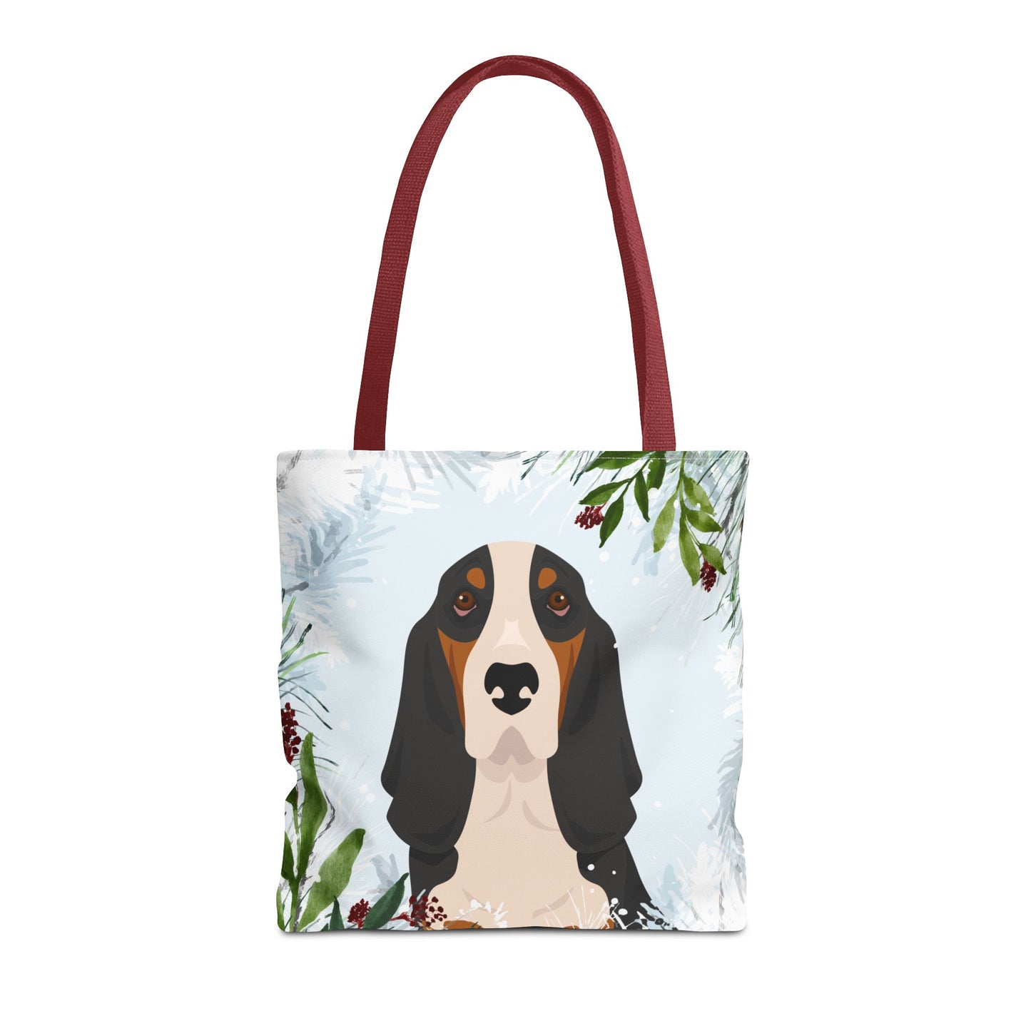 Basset Hound Dog Christmas Holiday Tote Bag 16x16