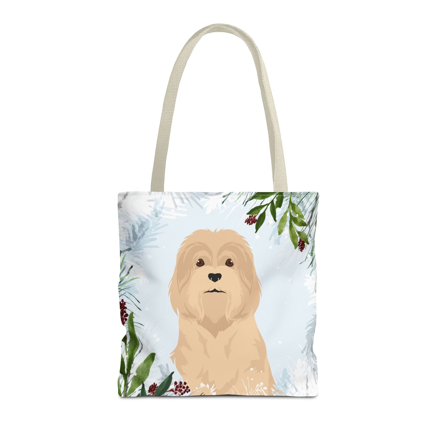 Lowchen Dog Christmas Holiday Tote Bag 16x16
