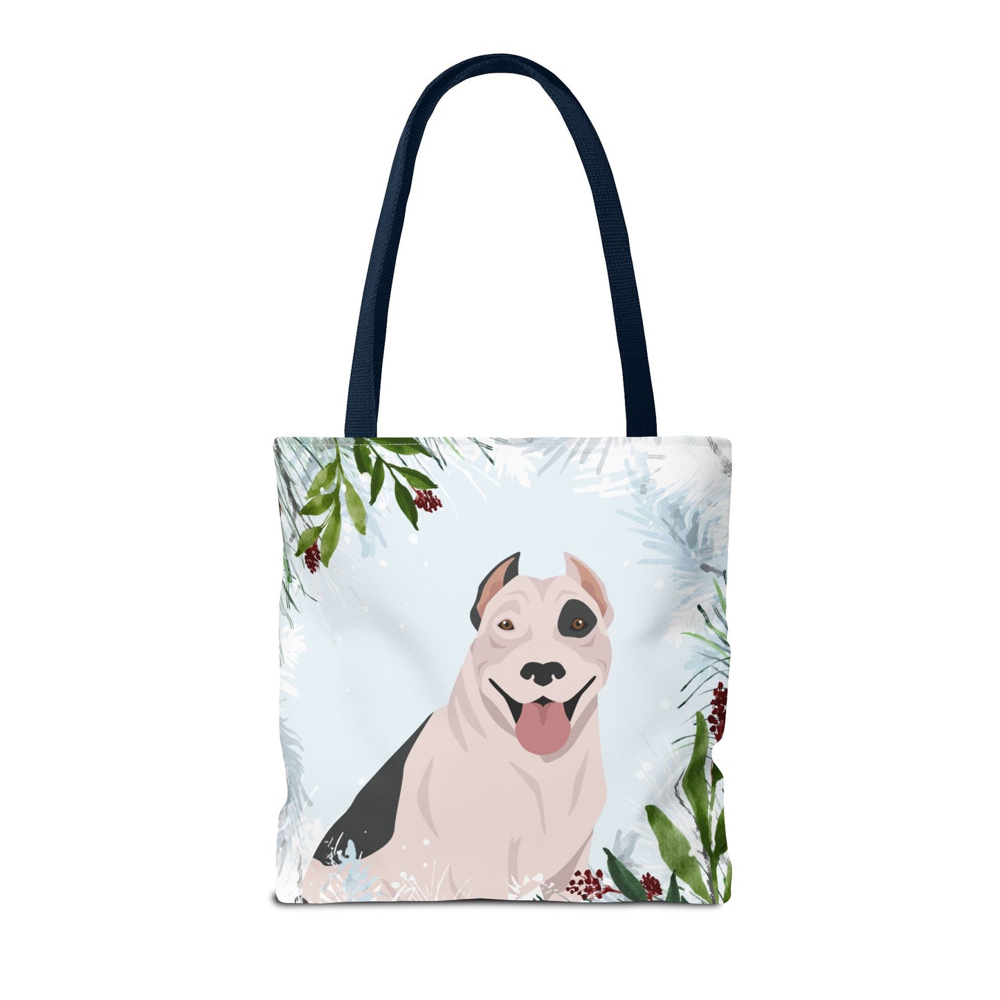 Pit Bull Dog Christmas Holiday Tote Bag 16x16