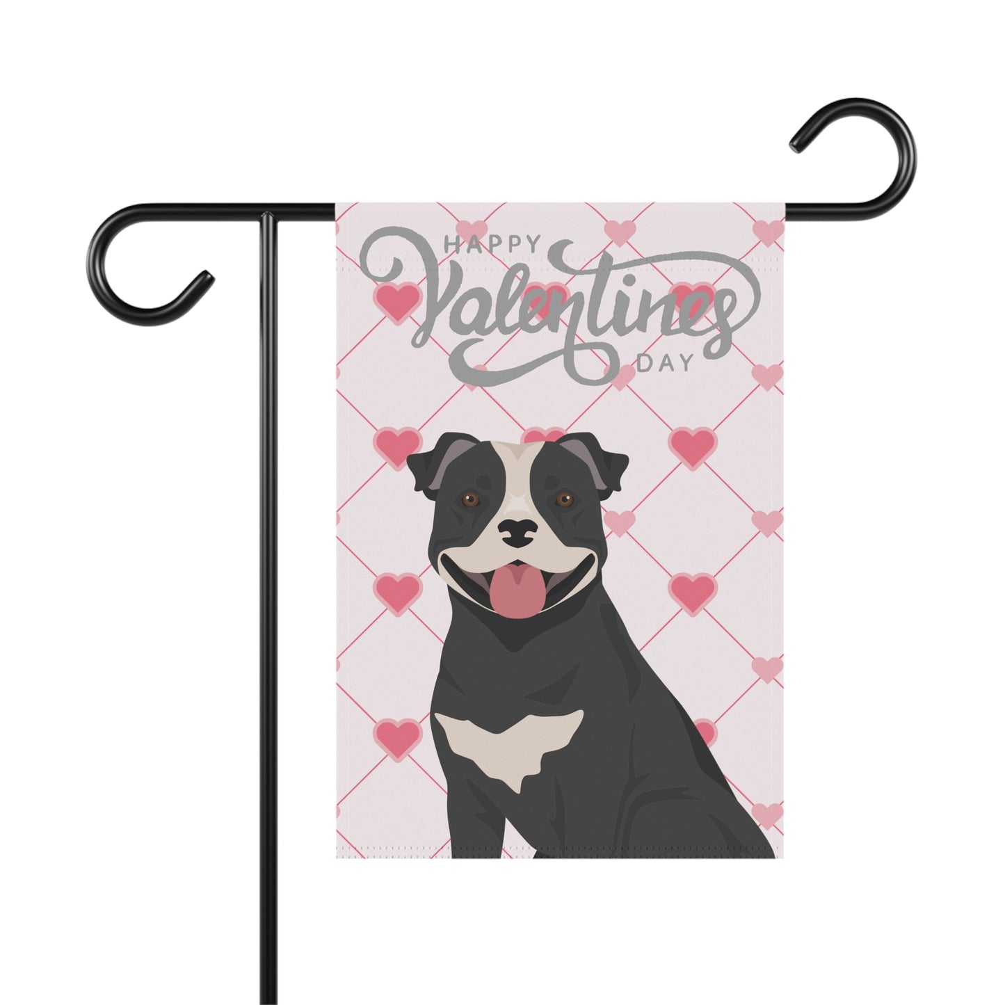 Staffordshire Bull Terrier Dog Valentines Day Garden Flag