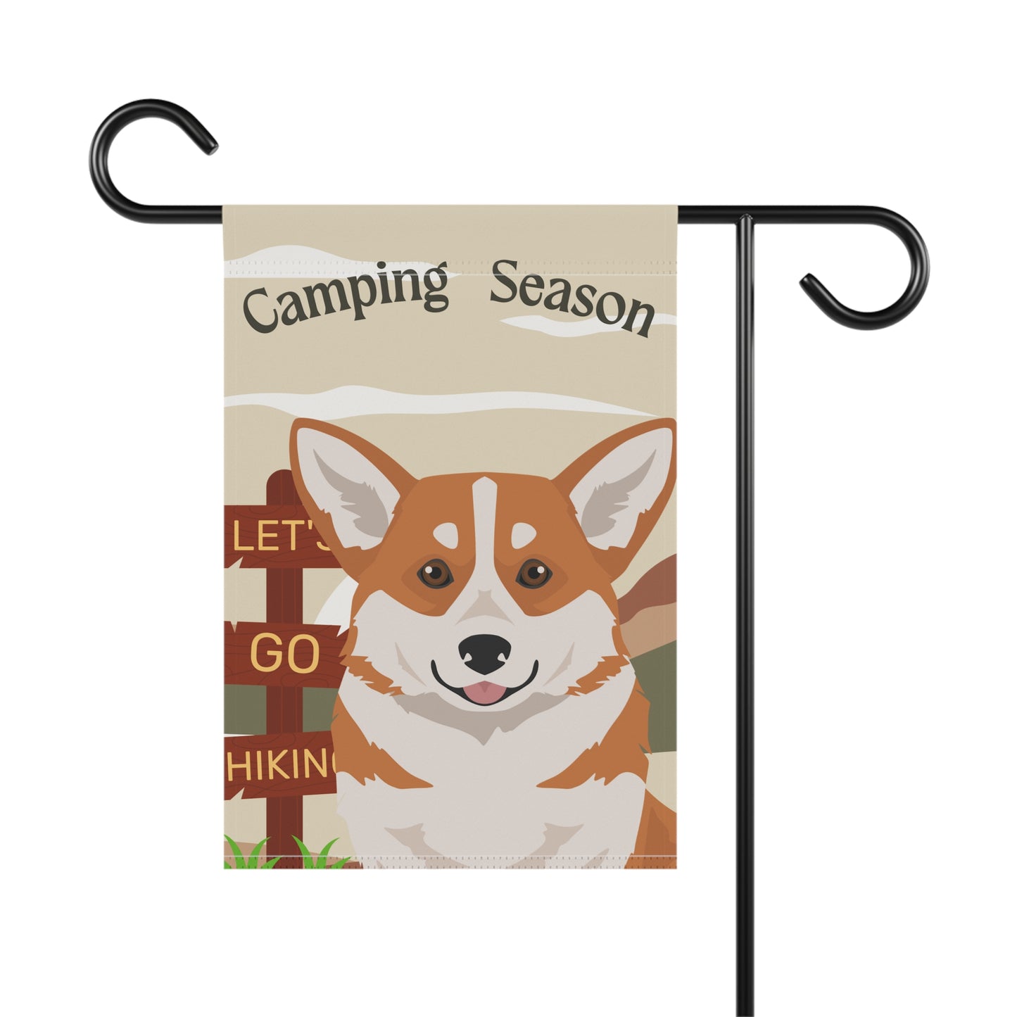 Pembroke Welsh Corgi Dog Camping Garden Flag