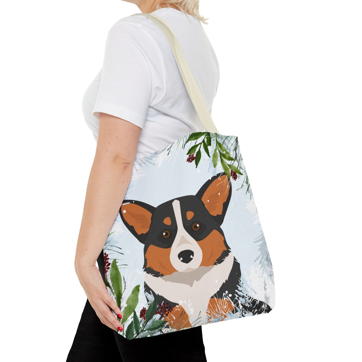 Pembroke Welsh Corgi Dog Christmas Holiday Tote Bag 16x16