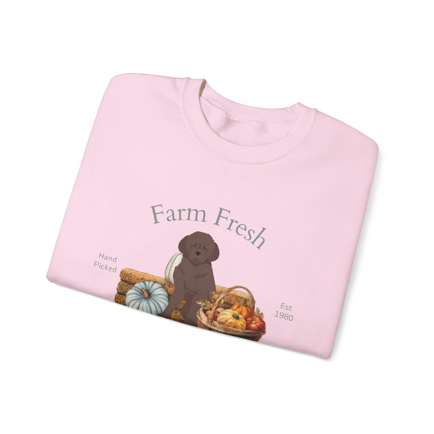 Lagotto Romagnolo Dog Fall Farm Fresh Unisex Heavy Blend Crewneck Sweatshirt