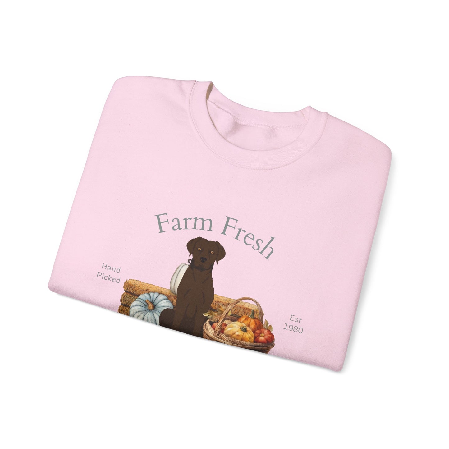 Chesapeake Bay Retriever Dog Fall Farm Fresh Unisex Heavy Blend Crewneck Sweatshirt