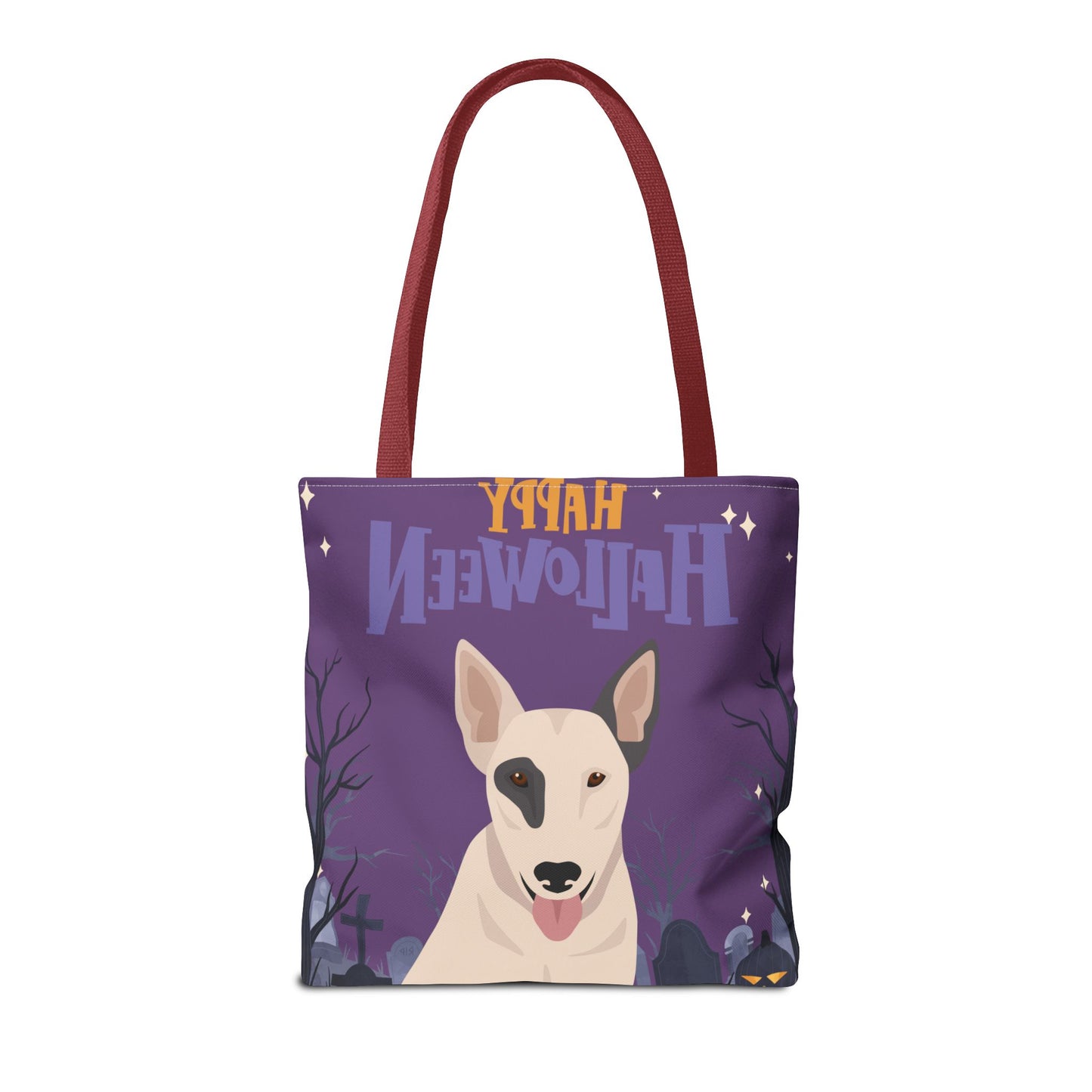 Bull Terrier Dog Happy Halloween Tote Bag 16x16