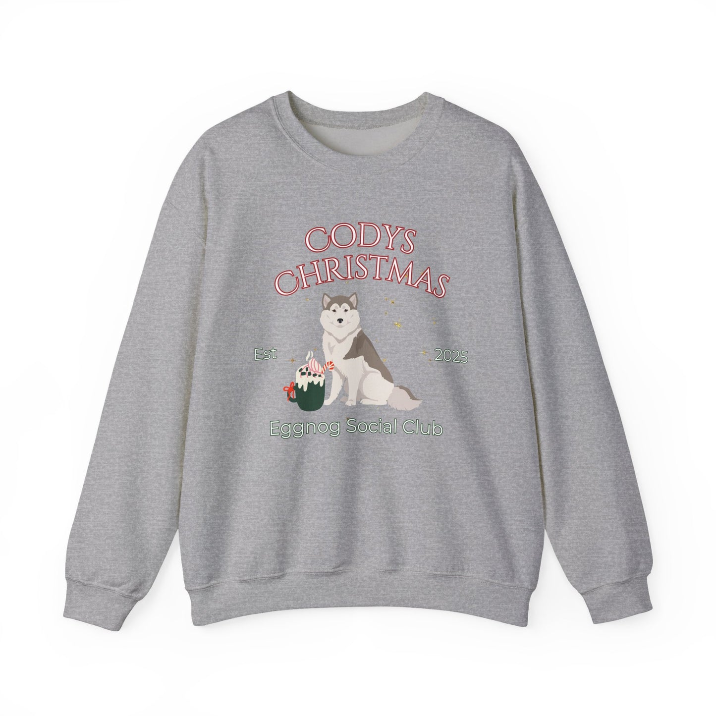 Greenland Dog Dog Christmas Social Club Unisex Heavy Blend Crewneck Sweatshirt Custom Name