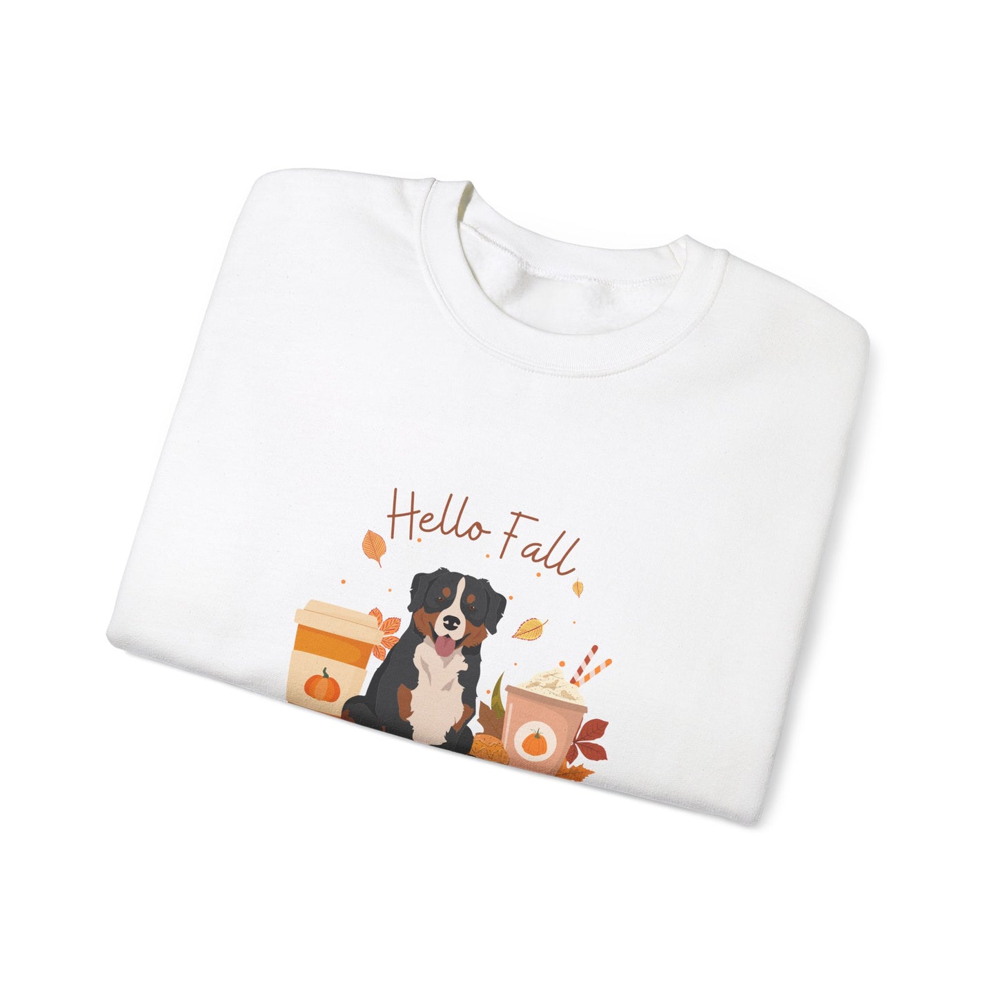 Bernese Mountain Dog Fall Unisex Heavy Blend Crewneck Sweatshirt