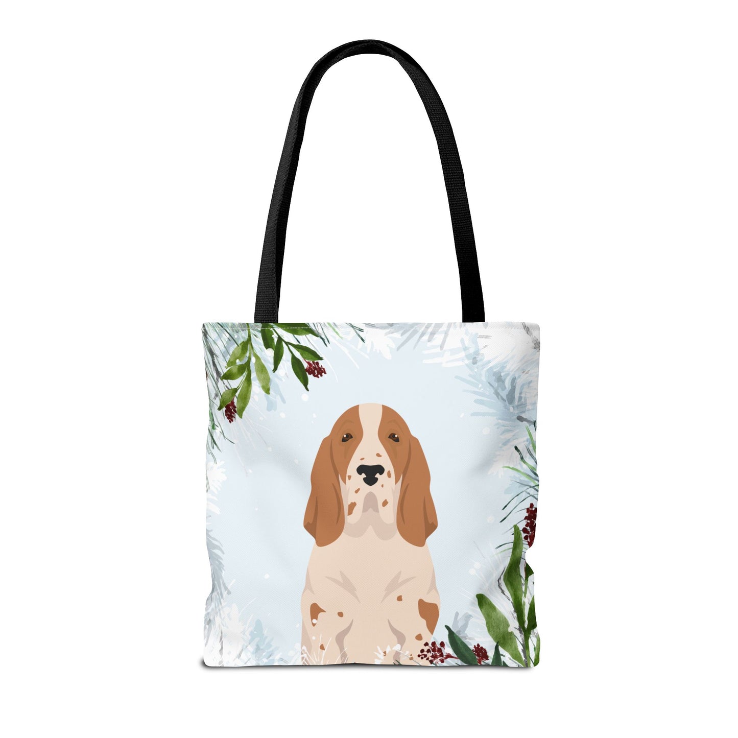 Bracco Italiano Dog Christmas Holiday Tote Bag 16x16