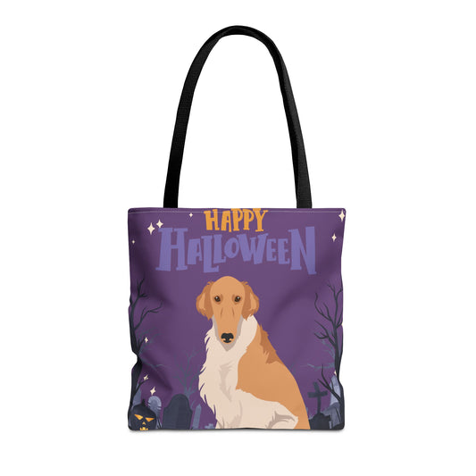 Borzoi Dog Happy Halloween Tote Bag 16x16