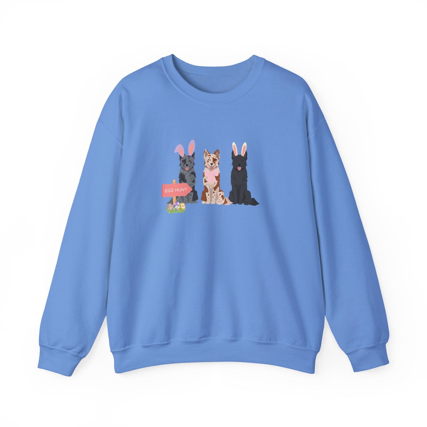 Mudi Dog Easter Unisex Heavy Blend Crewneck Sweatshirt, easter, Cute Dog Mom Gift