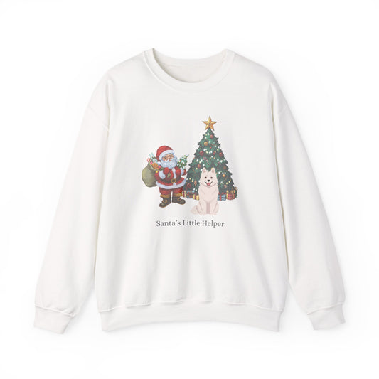American Eskimo Dog Santa's Little Helper Unisex Heavy Blend Crewneck Sweatshirt