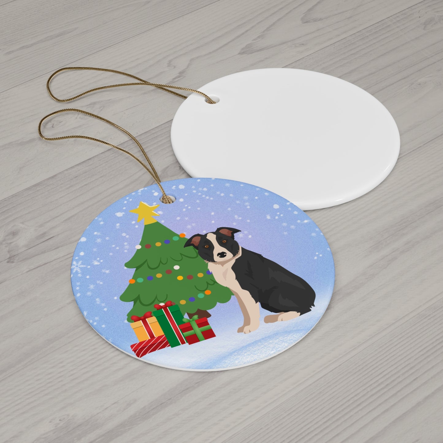 McNab Dog Christmas Ceramic Ornament