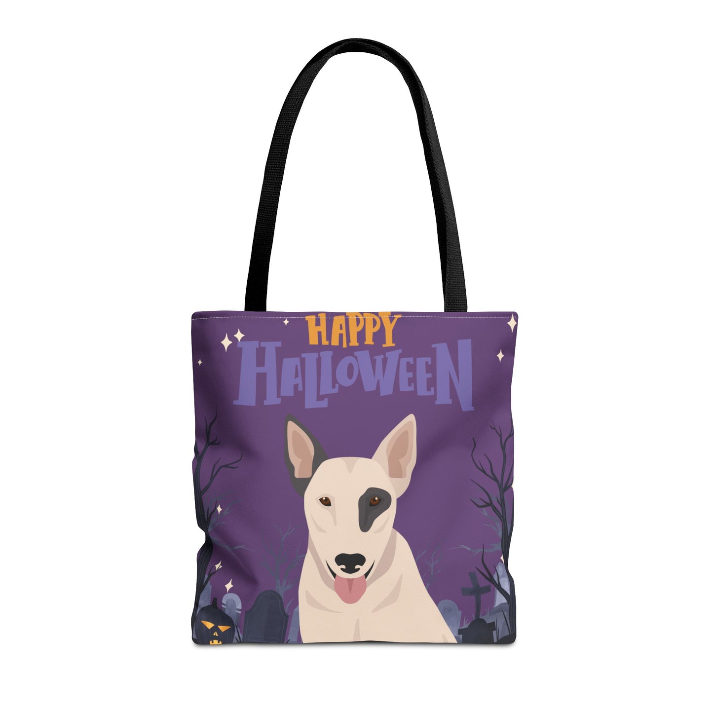 Bull Terrier Dog Happy Halloween Tote Bag 16x16