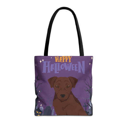 Patterdale Terrier Dog Happy Halloween Tote Bag 16x16