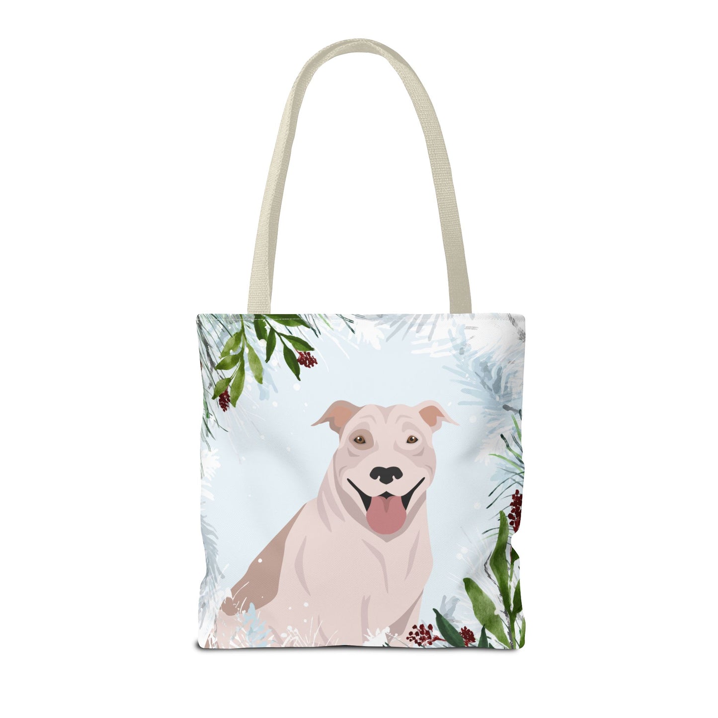Pit Bull Dog Christmas Holiday Tote Bag 16x16