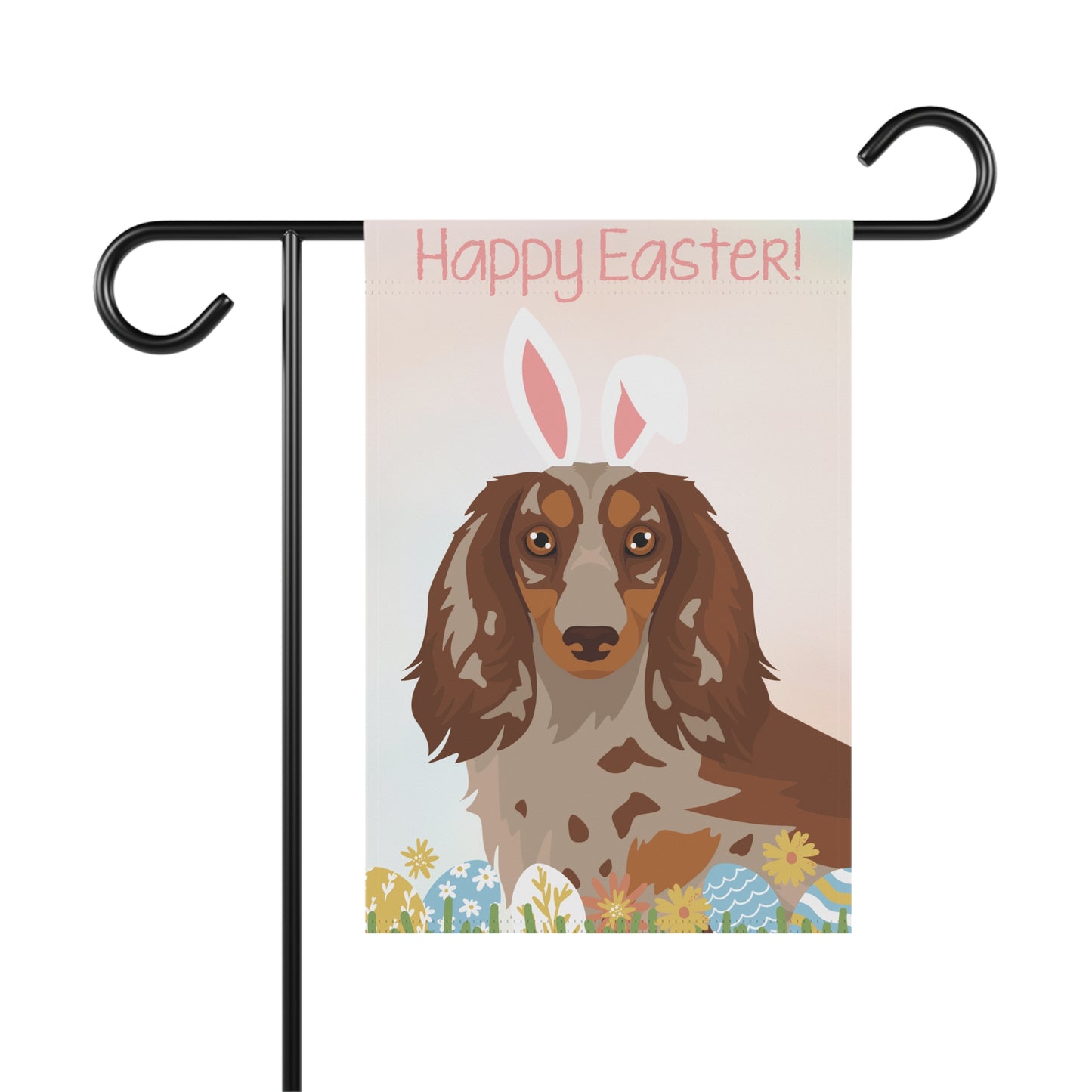 Dachshund Dog Happy Easter Garden Flag