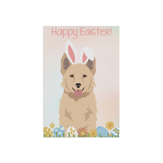 Mudi Dog Happy Easter Garden Flag