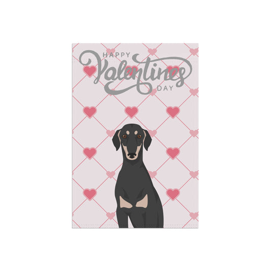 Smooth Saluki Dog Valentines Day Garden Flag