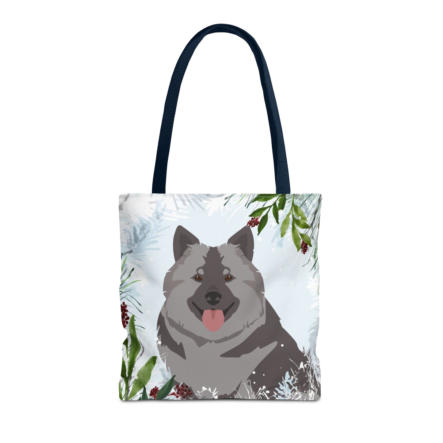 Keeshond Dog Christmas Holiday Tote Bag 16x16