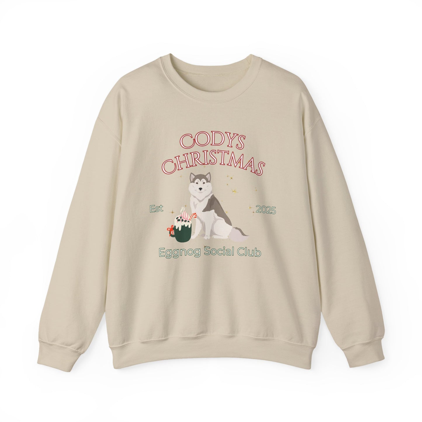 Greenland Dog Dog Christmas Social Club Unisex Heavy Blend Crewneck Sweatshirt Custom Name