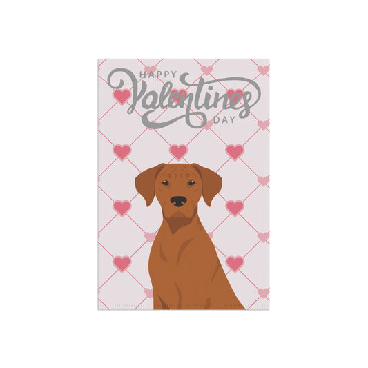 Rhodesian Ridgeback Dog Valentines Day Garden Flag