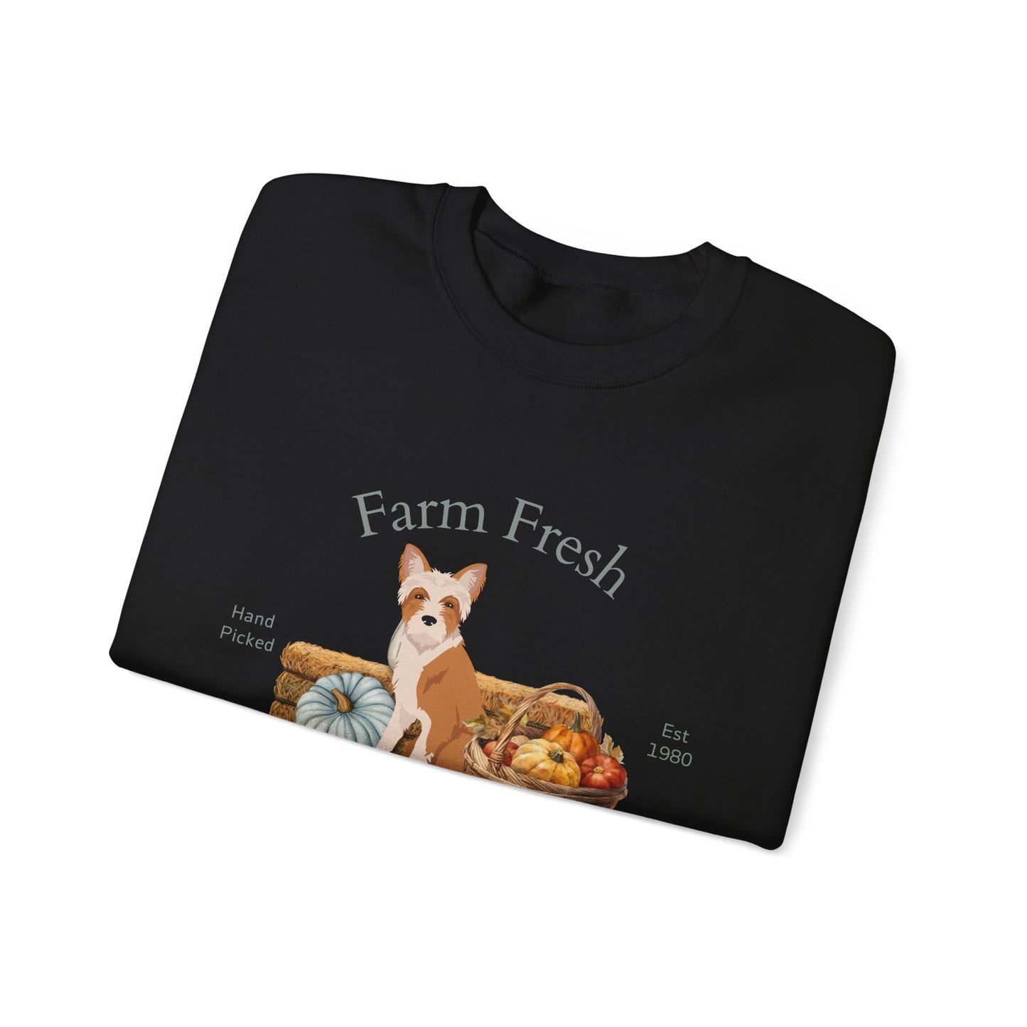 Portuguese Podengo Dog Fall Farm Fresh Unisex Heavy Blend Crewneck Sweatshirt