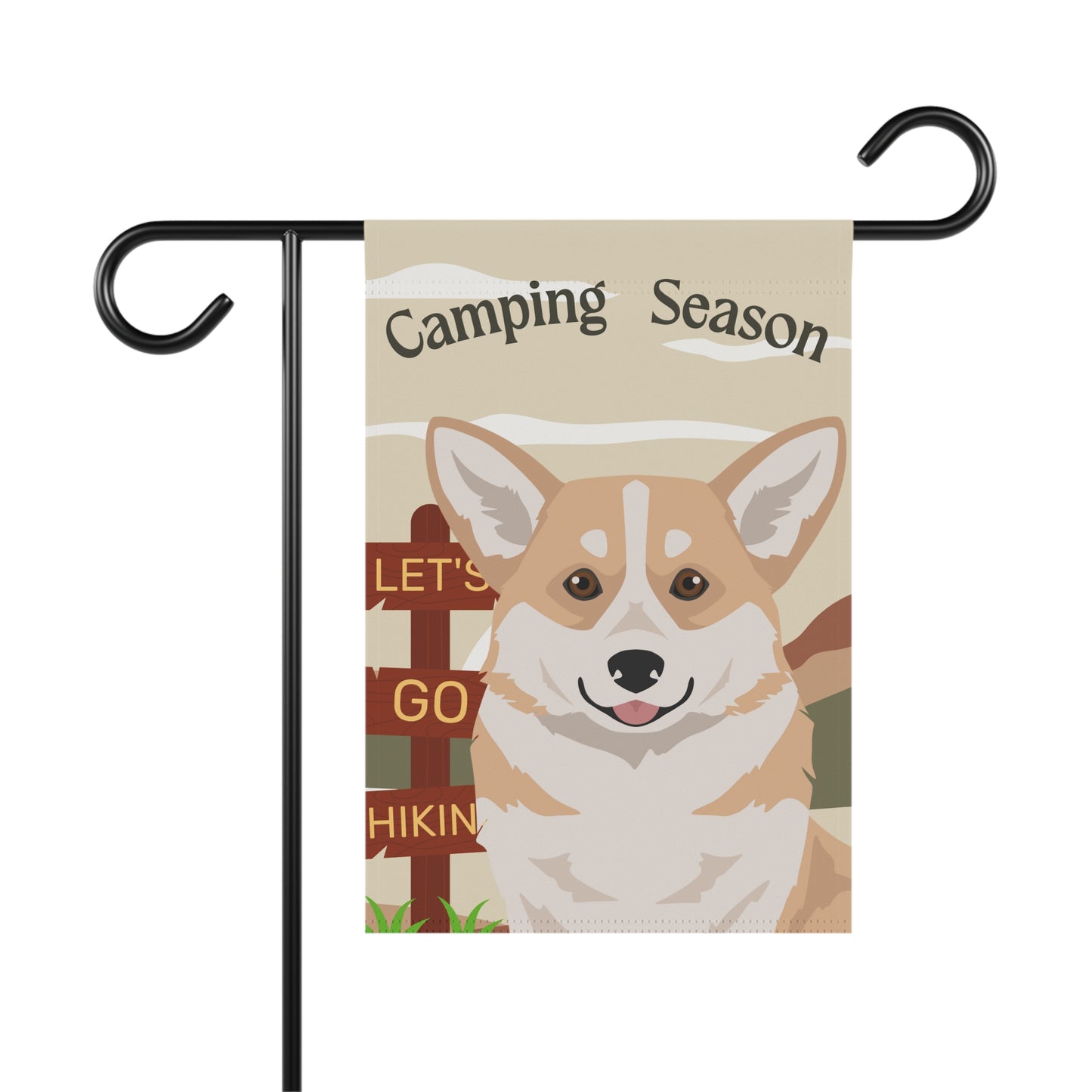 Pembroke Welsh Corgi Dog Camping Garden Flag