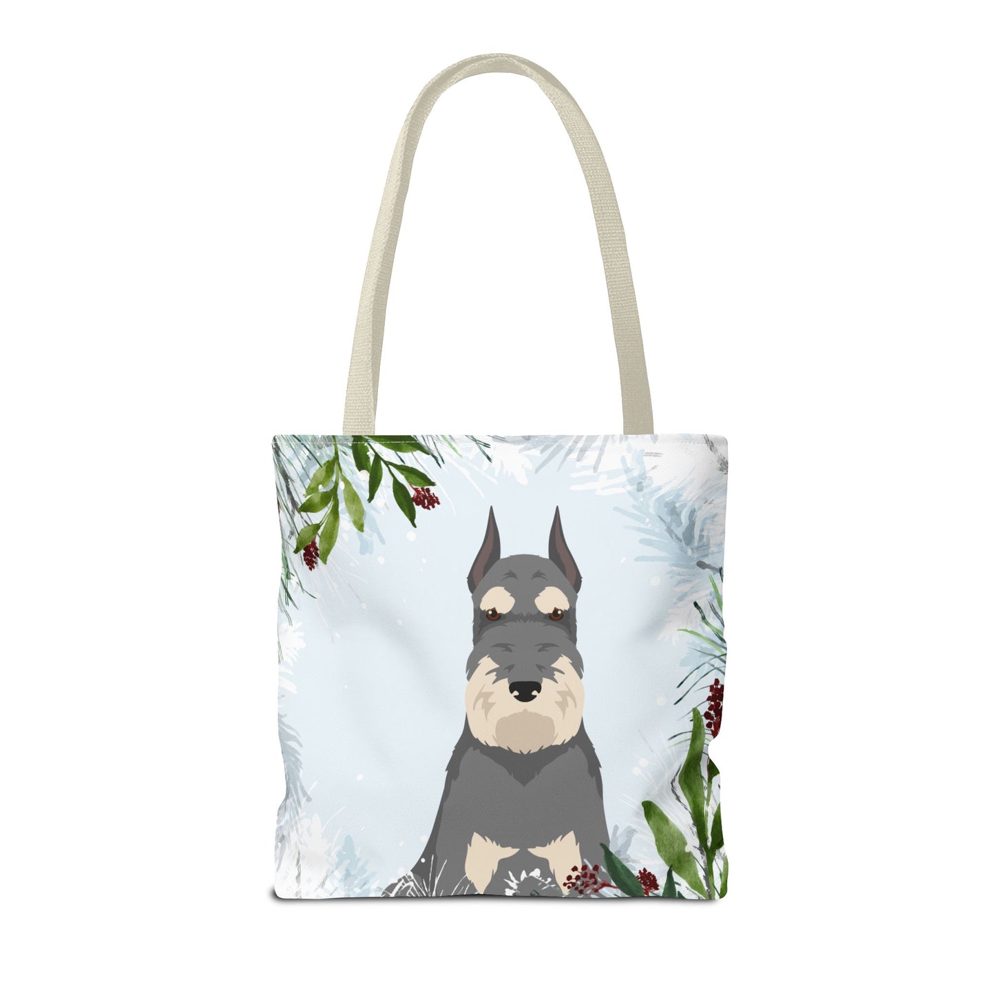 Schnauzer Dog Christmas Holiday Tote Bag 16x16