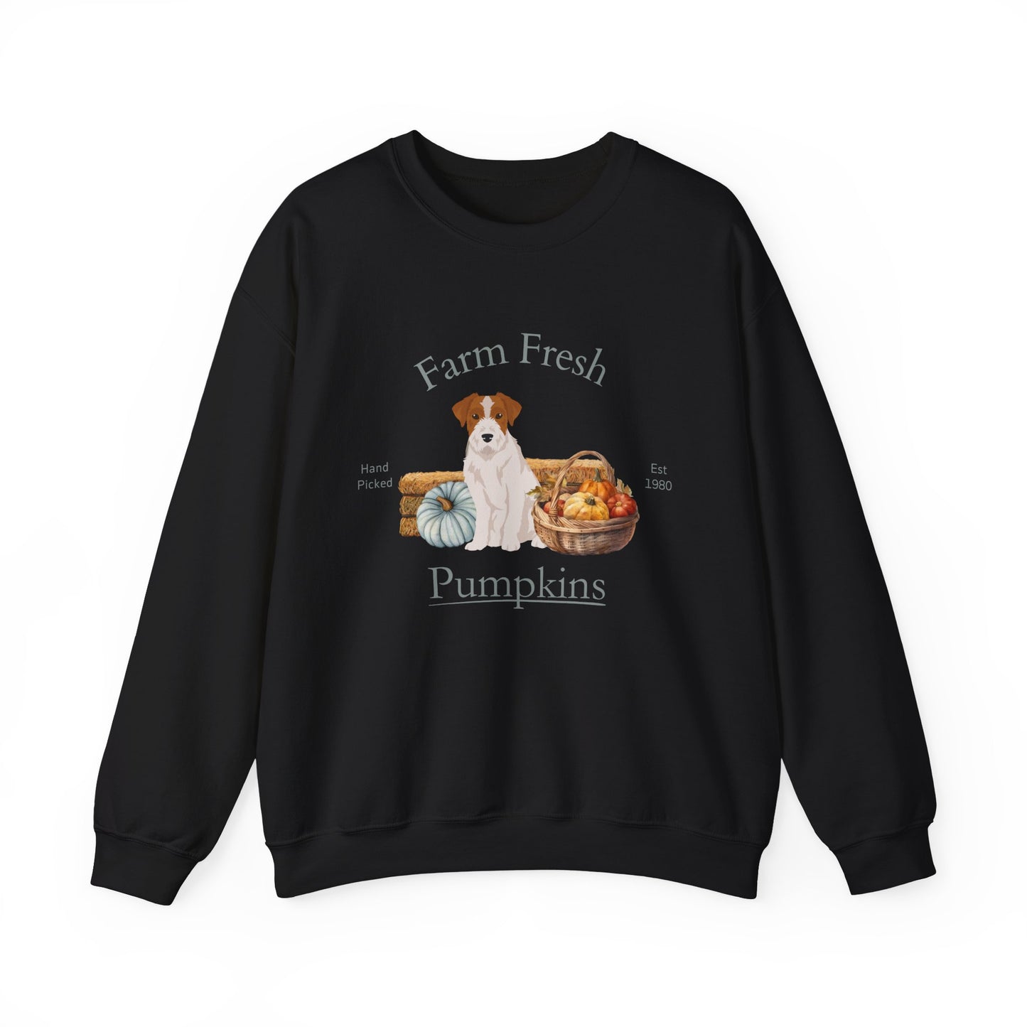 Jack Russell Terrier Dog Fall Halloween Unisex Heavy Blend Crewneck Sweatshirt