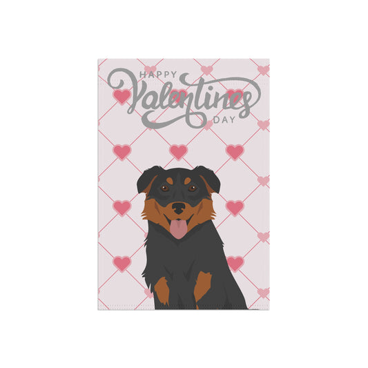 English Shepherd Dog Valentines Day Garden Flag