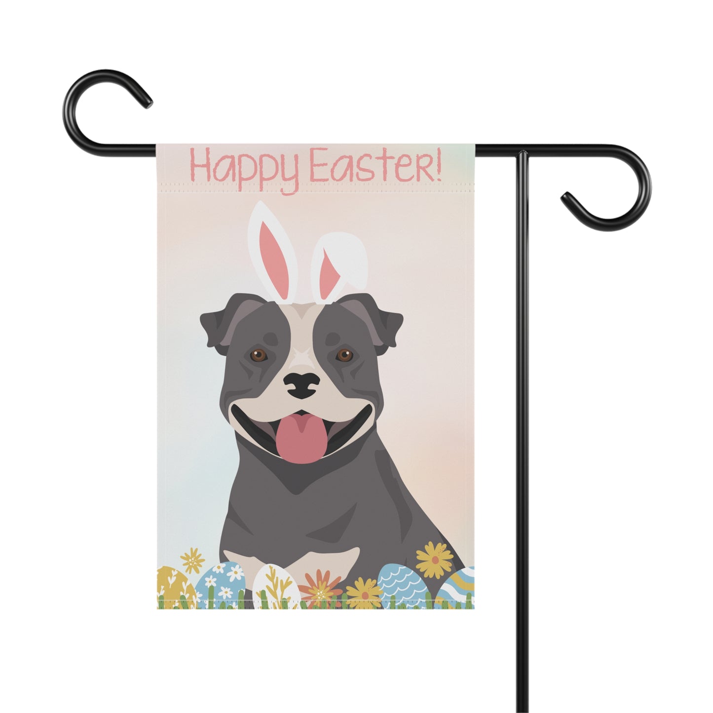 Staffordshire Bull Terrier Dog Happy Easter Garden Flag