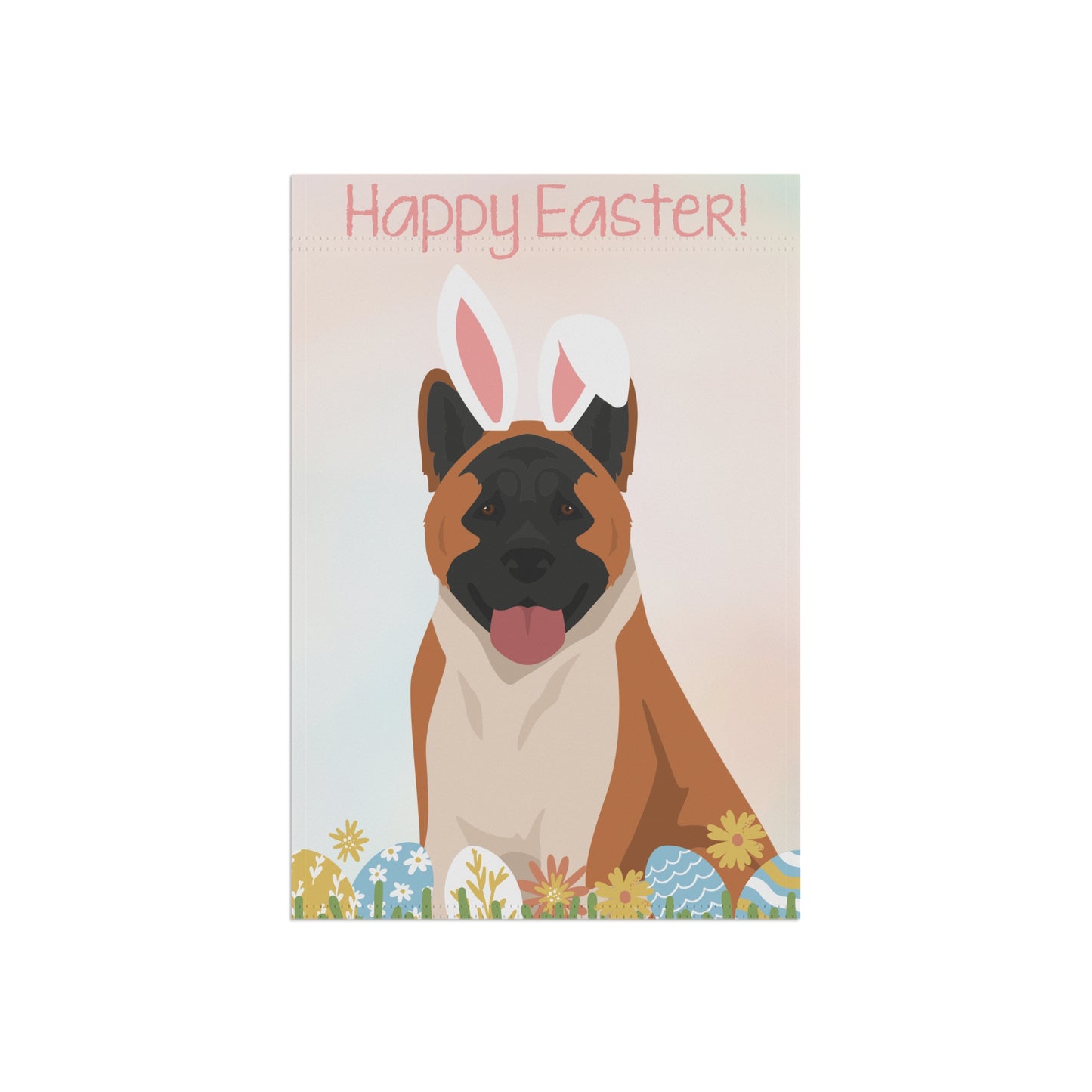 American Akita Dog Happy Easter Garden Flag