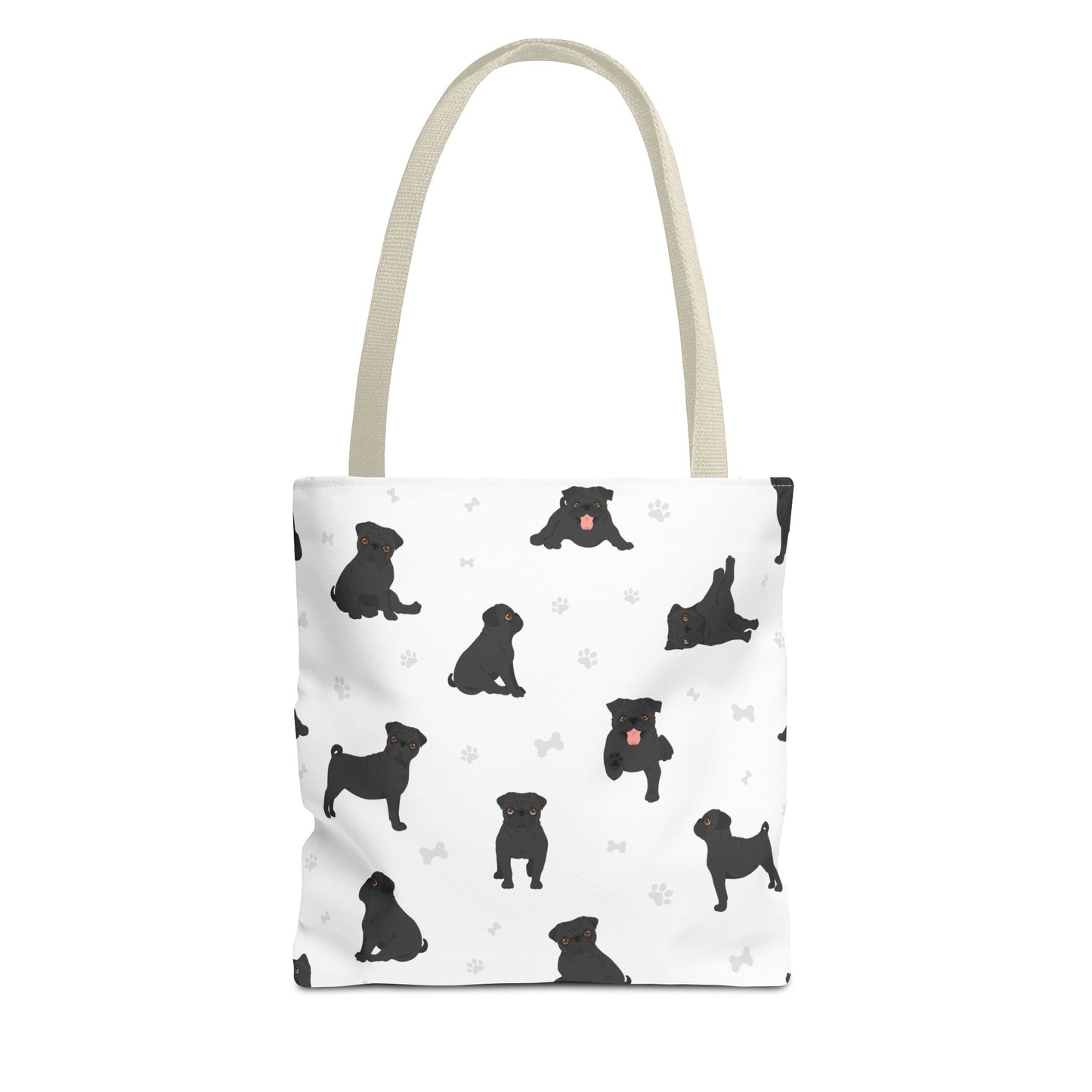 Pug Dog Tote Bag, Dog Mom Gift