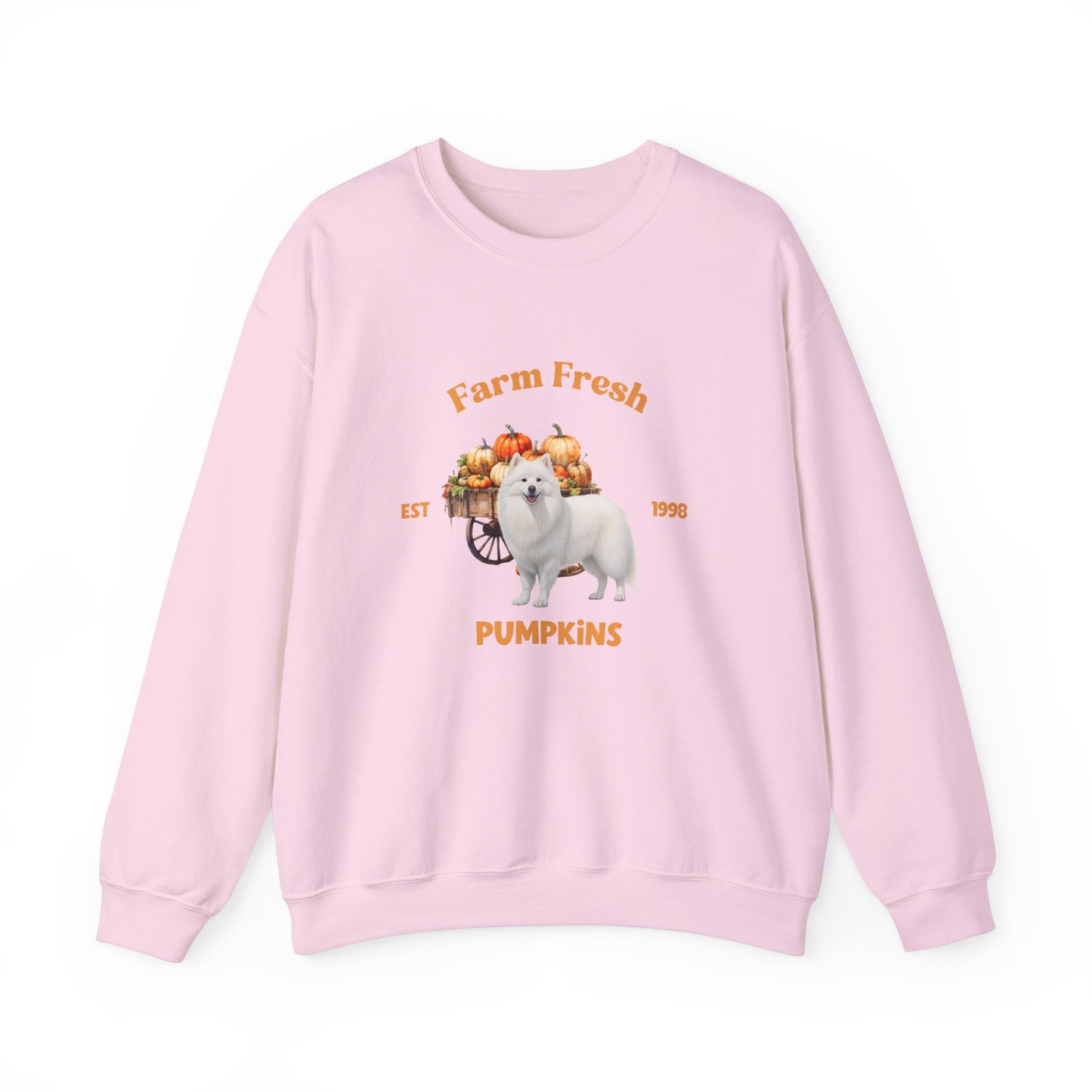 American Eskimo Dog Fall Unisex Heavy Blend Crewneck Sweatshirt