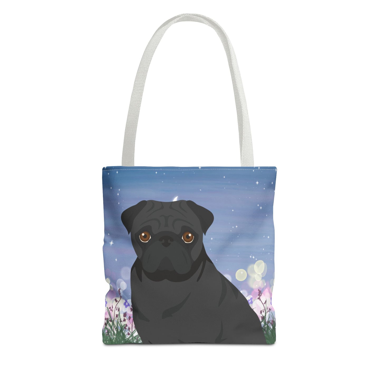 Pug Dog Tote Bag 13x13