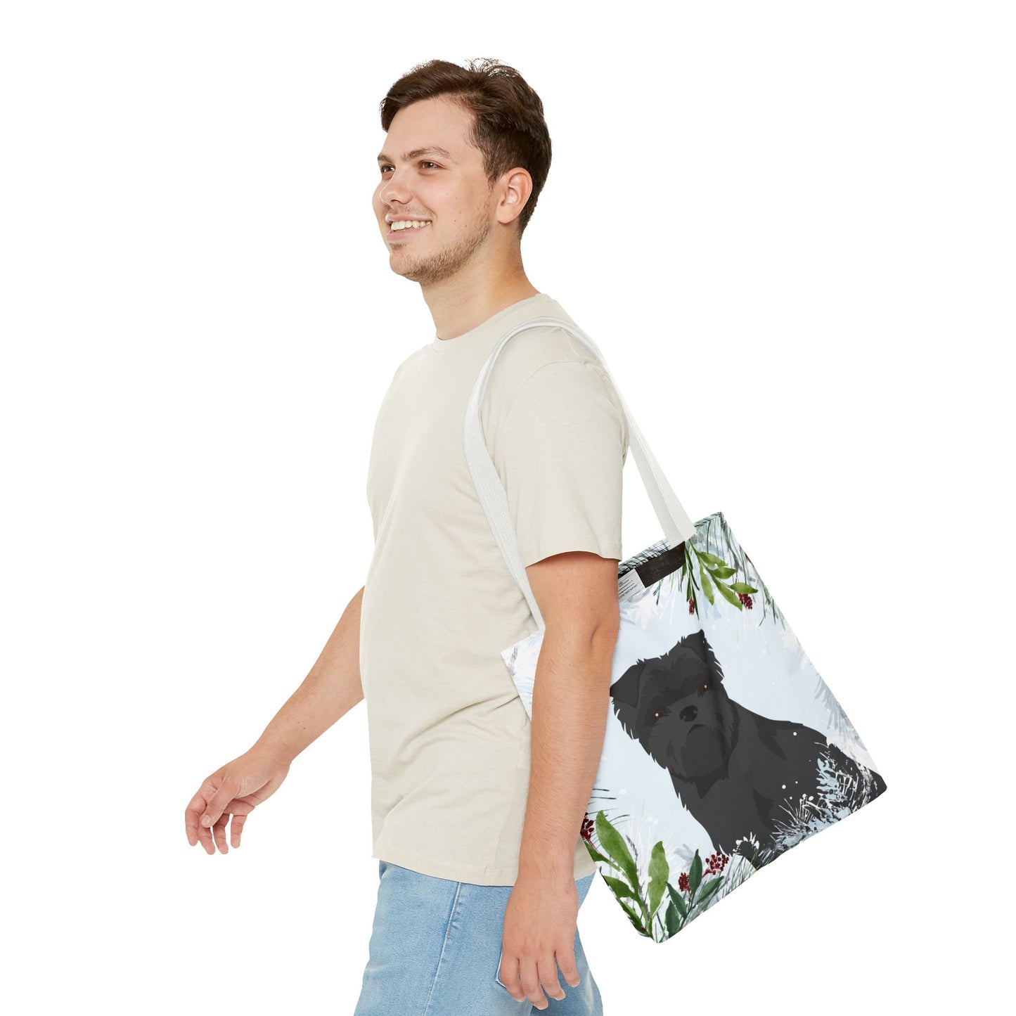 Affenpinscher Dog Christmas Holiday Tote Bag 16x16